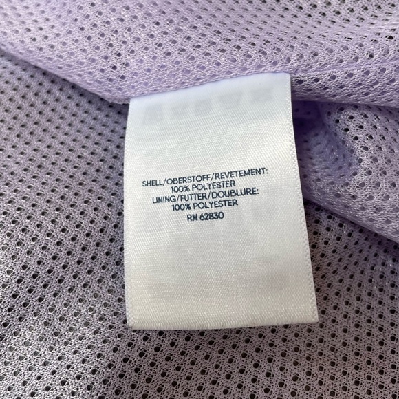 Lands End Women's Tall Squall Packable Waterproof Raincoat in Blackberry Purple - Picture 8 of 9